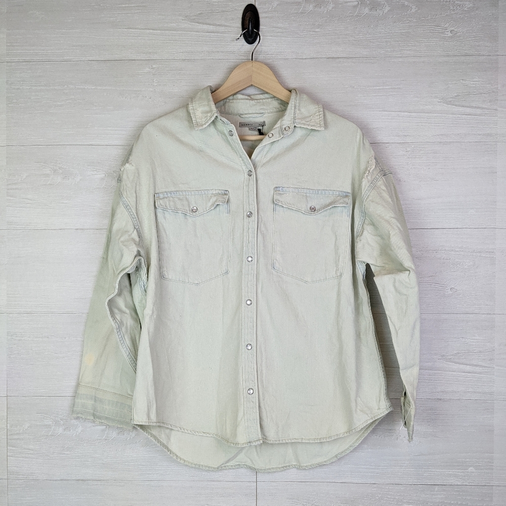 NWT All Saints Harper Denim Oversized Top